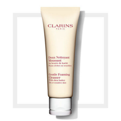 Clarins Gentle Foaming Cleanser with Shea Butter - Dry or Sensitive Skin 125 ml