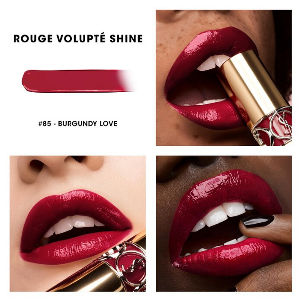 Yves Saint Laurent Rouge Volupte Shine Lipstick Balm - 85 Burgundy Love